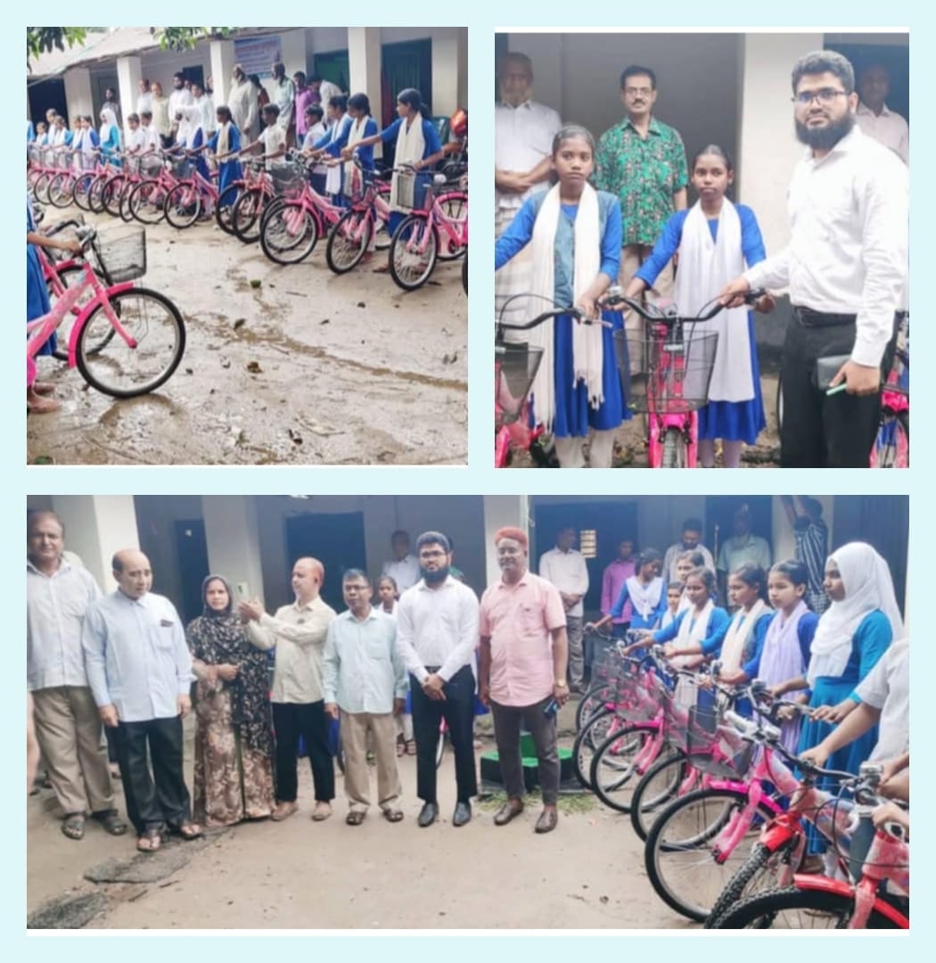 নওগাঁর মহাদেবপুরে উদয়ন সমিতির উদ্যোগে ৩৪ জন ছাত্র-ছাত্রীদের মাঝে বাইসাইকেল বিতরণ