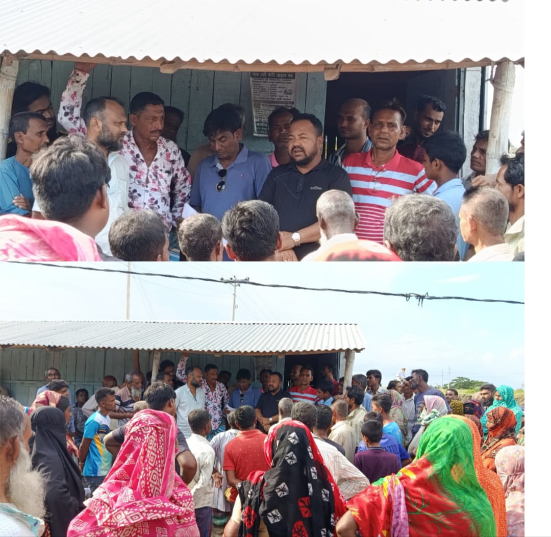 জলবদ্ধতার শিকার ৪০০ পরিবারের মাঝে জি আর এর চাউল বিতারন।
