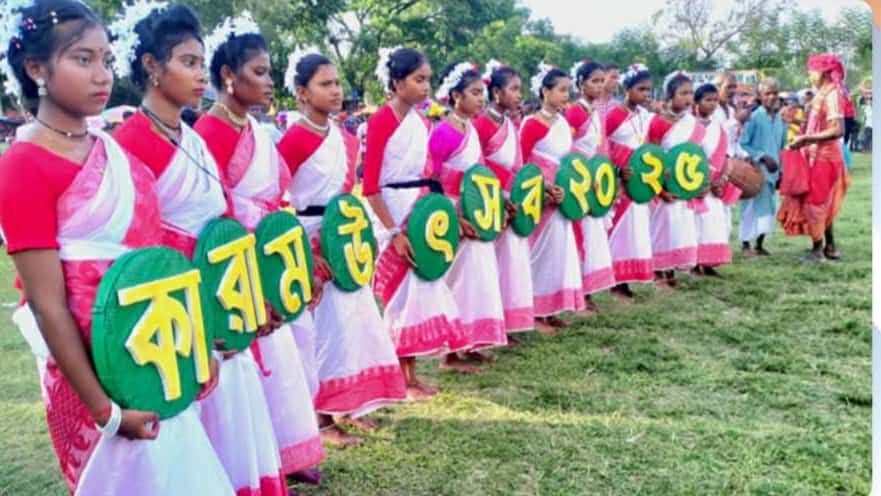 নওগাঁর পত্নীতলায় নৃগোষ্ঠী আদিবাসীদের ঐতিহ্যবাহী কারাম উৎসব ২০২৫ পালিত