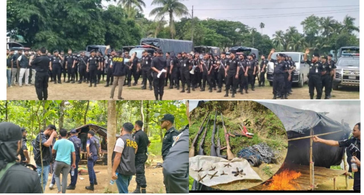 মহেশখালী পাহাড়ে র‍্যাবের চিরুনি অভিযান: অস্ত্র কারখানা ধ্বংস